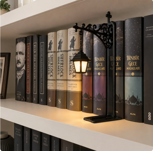 The Library Lantern — Bookshelf Lamp